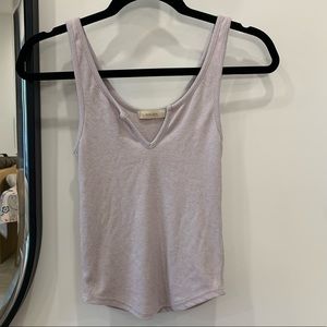 Golden by TNA Ribbed Lavender Tank